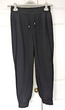 WHISTLES BLACK SMART CUFF HEM JOGGER TROUSERS SIZE 8 EXCELLENT CONDITION