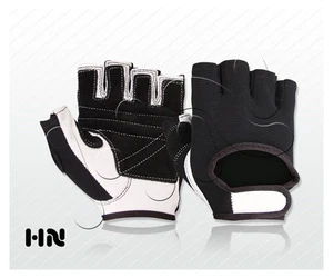 WEIGHT LIFTING PADDED LEATHER GLOVES FITNESS TRAINING BODY BUILDING GYM SPORTS - Picture 1 of 8