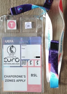 TICKET Accreditation UEFA Euro Women's Final 27.7.2025 Spain v England Match 31 - Picture 1 of 2