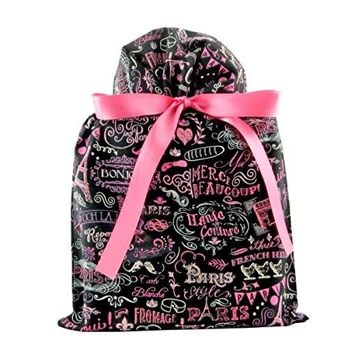 Black and Pink Paris Gift Bag for Birthday, Hostess Present, or Any Occasion - Image 1 of 1