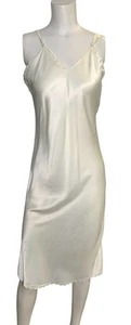 De Colección Nightwinds Satén Vestido Sin Mangas Lencería Dobladillo Festoneado Marfil Mezcla de Nailon Talla 34 - Imagen 1 de 6