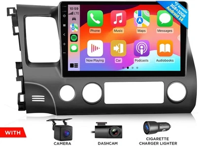 Radio estéreo WiFi6 para Honda Civic 06-11 10.1" IPS táctil Android 14 CarPlay Foto 1 de 4