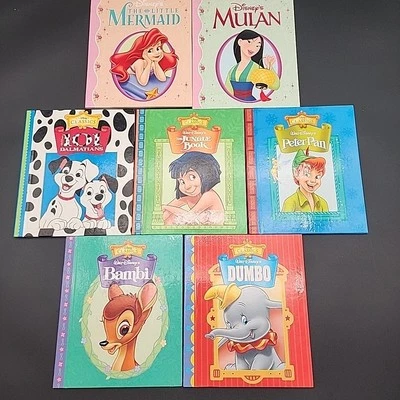 (7) Disney Publications International Classics hardcovers Mermaid Mulan Dumbo... Foto 1 de 4