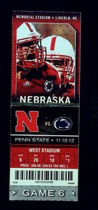 Nebraska Penn State NCAA Full Ticket Stub Game 6 West Stadium Lincoln 11.10.2012 - Bild 1 von 2