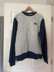 LL Bean Sweater Mens Size M Reg Gray Blue Lightweight Fleece Top Pullover - Imagen 1 de 5
