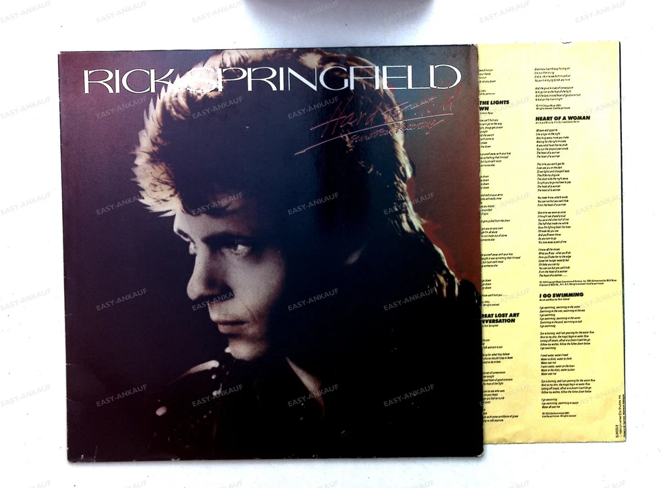 RickSpringfield-Hard To Hold-Soundtrack Recording Europe LP 1984 + Innerbag .* - Image 1 of 1