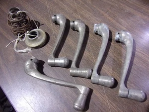 Original Mid 1930s Ford Interior Window Crank Handles Escutcheons set of Five - Picture 1 of 7