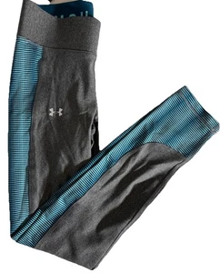 Under Armour HeatGear COMPRESSION Gray Geo Print Yoga Workout Pants size XS - Picture 1 of 6