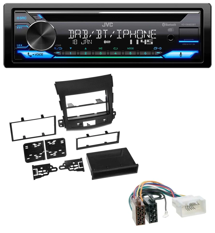 JVC Bluetooth MP3 USB DAB CD Autoradio für Citroen C-Crosser Mitsubishi Outlande - Bild 1 von 4
