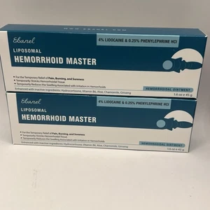 TWO Ebanel Hemorrhoid Master Ointment 1.6 oz Liposomal Pain Relief - Picture 1 of 2