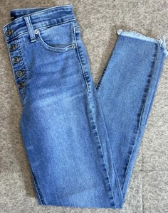 Lucky Brand Jeans Damen Ankle 27/4 blau Button Fly Bridgette High Rise Skinny - Bild 1 von 12