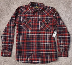 Salty Crew Men's Westbound Long Sleeve Flannel Navy Medium - Picture 1 of 20