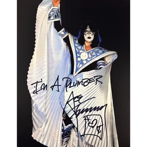 Foto 8x10 firmada por KISS de Ace Frehley autografiada e inscrita "I'm A Plumber" - Imagen 1 de 2