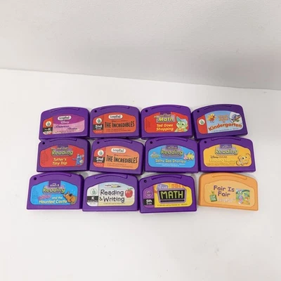 Lot of 12 LeapFrog LeapPad Learning System Cartridges Reading Math Tested - Image 1 of 4