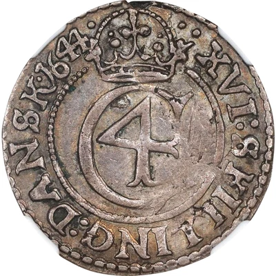 1644 Norway 16 Skilling. NGC XF Details, KM-27. Scarce. - Image 1 of 4