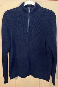 J.CREW Mock Quarter Zip Navy Sweater Men’s size Medium - Bild 1 von 7