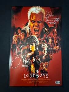 Kiefer Sutherland & Jason Patric signed The Lost Boys 11x17 photo W/Beckett COA - Picture 1 of 2