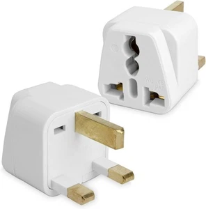 BoxWave Universal to UK Outlet Plug Adapter, Type G Socket Coverter - White - Picture 1 of 3