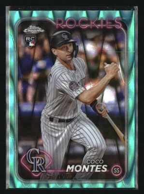 2024 Topps Chrome #182 Coco Montes Aqua Raywave Refractors #/199 - Image 1 of 2