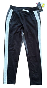 NWT Under Armour Boys Youth Athletic Pants Black Gray White Medium - Picture 1 of 9