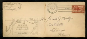 US Postal History HPO First Trip 2/10/1941 Washington DC & Harrisonburg VA - Picture 1 of 2