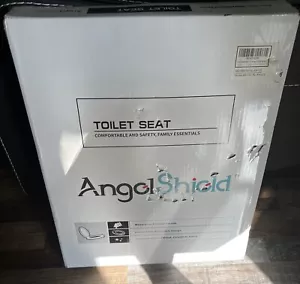 Asiento de inodoro de mármol Angel Shield madera moldeada duradera nuevo en caja (alargado) - Imagen 1 de 4