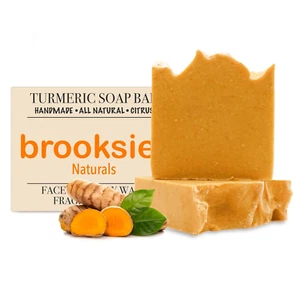 Turmeric Face and Body Soap 2 Pack Handmade with Natural and Organic Ingredients - Picture 1 of 12