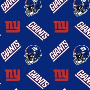 New York Giants NFL Fleece Fabric - 60" Wide - Sold by The Yard & Bolt - Picture 1 of 1