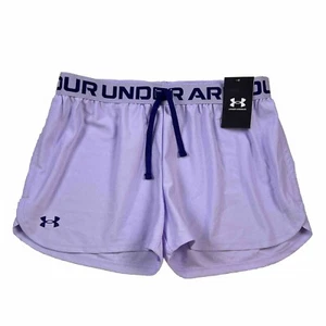 Under Armour Play Up Solid Shorts Youth Girls Size XL Purple 1363372 Loose Fit - Picture 1 of 6