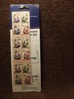 Holiday Contemporary-Ornaments Double Sided Booklet of 20 Santa Clause Stamps