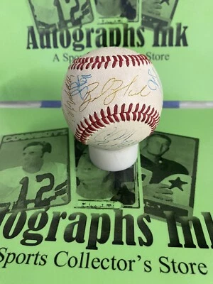 Béisbol de cuero Trump autografiado por los Padres de San Diego negro González A24 Foto 1 de 4