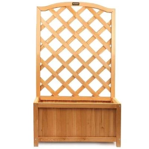 Wooden Lattice Planter Trellis Flower Plant Climbing Support Box Garden 2377 NEW - Picture 1 of 1