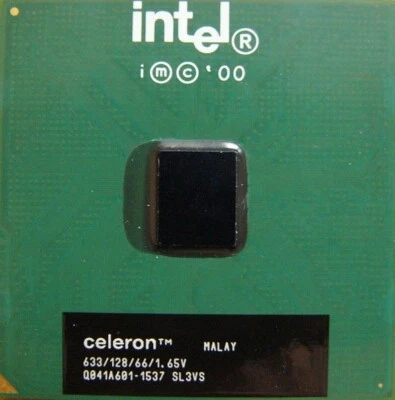 Processor Intel Pentium Celeron 633Mhz SL3VS 32-bit 9.5x66MHz Socket 370 - Image 1 of 2