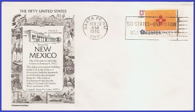 USA3 #1679 U/A ARISTOCRAT FDC   New Mexico State Flag - Image 1 of 1