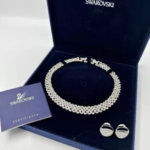 Collana e orecchini Swarovski originali Diamanta rari in scatola usati Giappone 127 120 - Foto 1 di 20