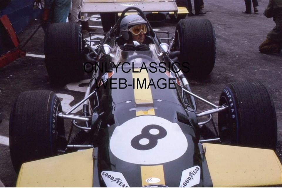 1969 JACK BRABHAM WATKINS GLEN US GRAND PRIX FORMULA ONE AUTO RACING F1 PHOTO - Image 1 of 1
