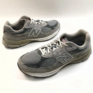 New Balance 990 V3 Gray Mens Size 14 D Running Shoes M990GL3 USA - Picture 1 of 8