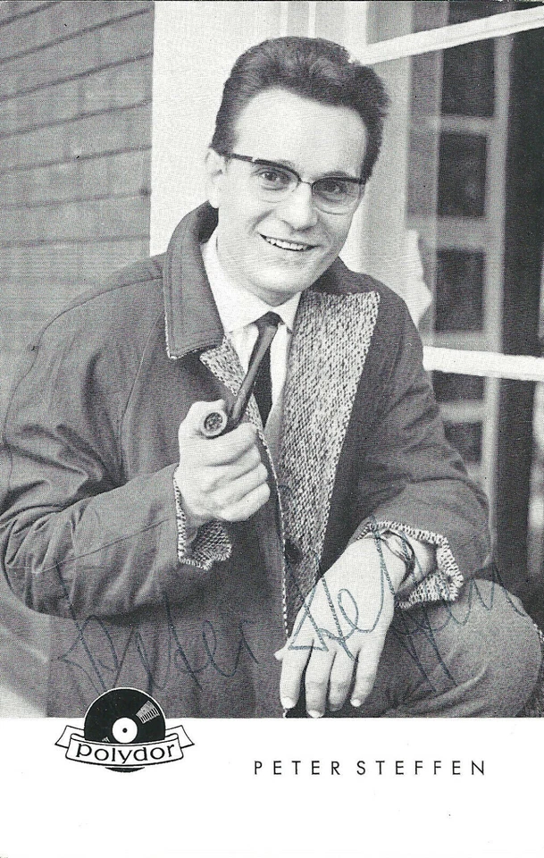 PETER STEFFEN Original Autogramm signierte Polydor Postkarte 60er Jahre - Bild 1 von 1
