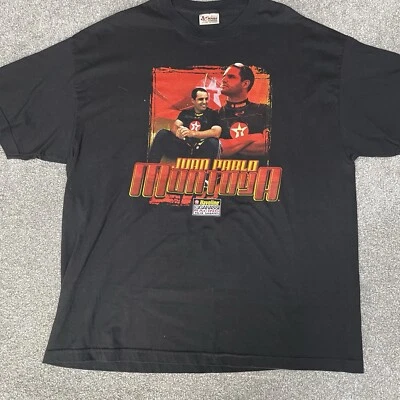 Camiseta NASCAR Juan Pablo Montoya Para Hombre XXL Doble Cara Persecución Auténtica Negra Foto 1 de 4