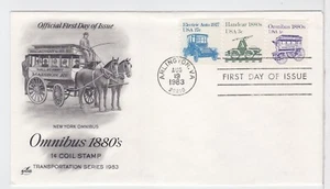 TurtlesTradingPost- Omnibus- Transportation Series 1983 #1897- FDC Artcraft - Picture 1 of 1