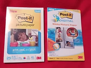 Post-it 3M Sticky Picture Paper 4"x6" 2 pks 25 each = 50 pieces - Picture 1 of 10