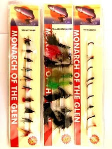 30 Assorted Mixed Fly Fishing Flies MONARCH Wets ,Buzzers , Lures For Trout Rod - Picture 1 of 1