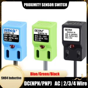 SN04 Inductive Proximity Sensor Metal Inductor Switch DC(NPN/PNP) AC |2/3/4 Wire - Picture 1 of 31