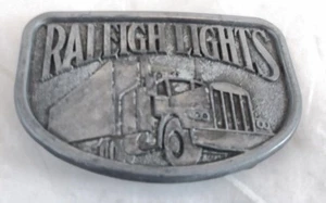 VINTAGE 70er Jahre RALEIGH LIGHTS (SEMI-TRUCK) GÜRTELSCHNALLE - Bild 1 von 2