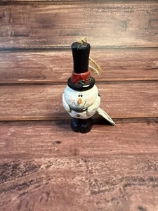 Snowman With Tall Hat Eddie Walker Figurine Orig Tag Midwest of Cannon Falls - Picture 1 of 7