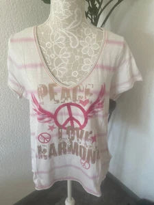 Lieblingsstück T-Shirt Shirt mit Aufdruck "Peace" Gr. L - Bild 1 von 4