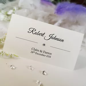 Personalised Name Cards, Wedding Place Names, Table Names, Place Cards with Menu - Picture 1 of 11