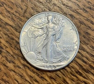 1942 P Walking Liberty Half Dollar EF - Picture 1 of 2