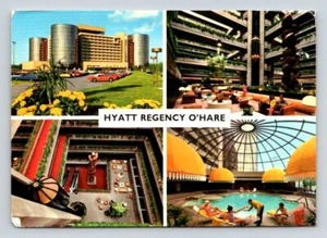 Chicago O'Hare Hyatt Regency Airport Hotel - Continental Postcard - Picture 1 of 2