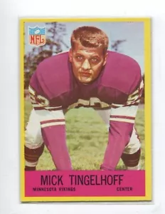 1967 Philadelphia #107 Mick Tingelhoff Nebraska / Minnesota Vikings - Foto 1 di 1